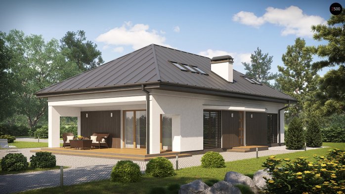 Проект дома U85 C - 1 С мансардным этажом дома в Киеве