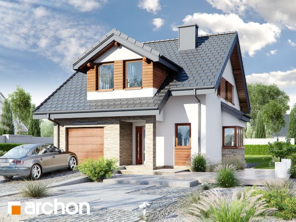 Проект дома Дом в одуванчиках (Н) вер.3 - 1 С мансардным этажом дома в Киеве