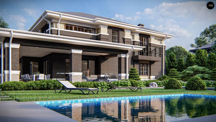 Проект дома Uu15 k - 3 Двухэтажные дома в Киеве