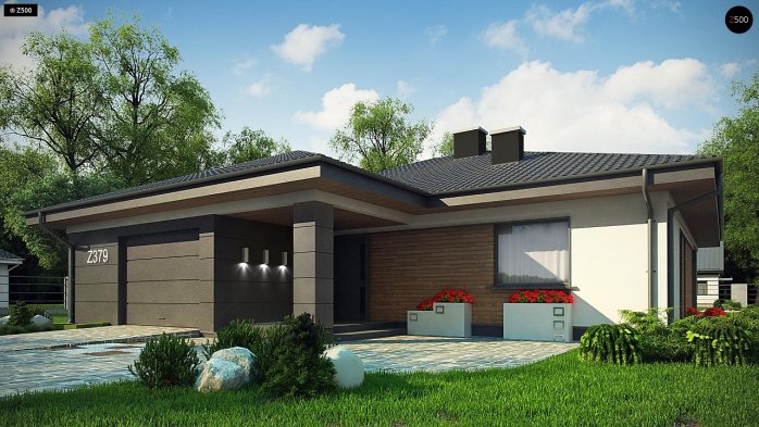 Проект дома U379 - 3 Одноэтажные дома в Киеве