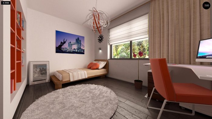 Проект дома U241 GP HB - 24 Одноэтажные дома в Киеве