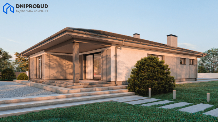 Проект дома DB 44 - 4 Одноэтажные дома в Киеве