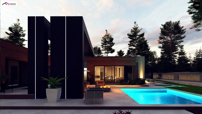 Проект дома Ux158 - 6 Одноэтажные дома в Киеве