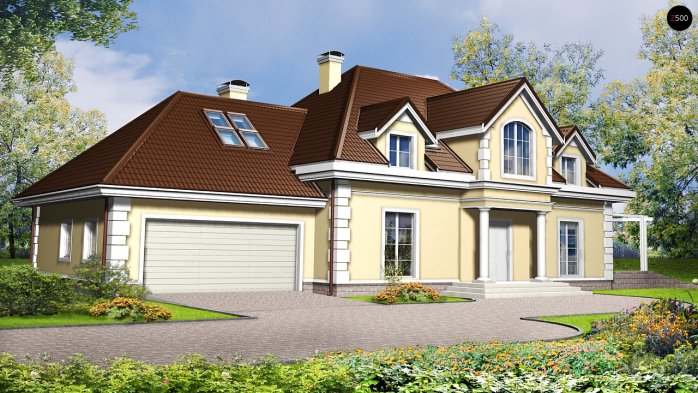 Проект дома U50 - 1 С мансардным этажом дома в Киеве