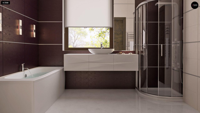 Проект дома U261 v1 - 14 С мансардным этажом дома в Киеве