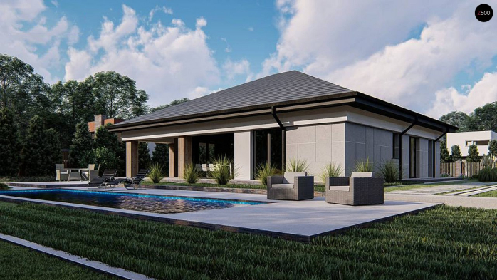 Проект дома U409 - 3 Одноэтажные дома в Киеве