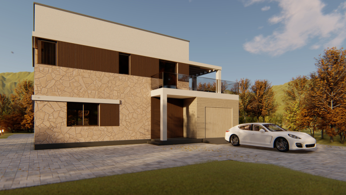 Проект дома Db 36 v1 - 5 Двухэтажные дома в Киеве