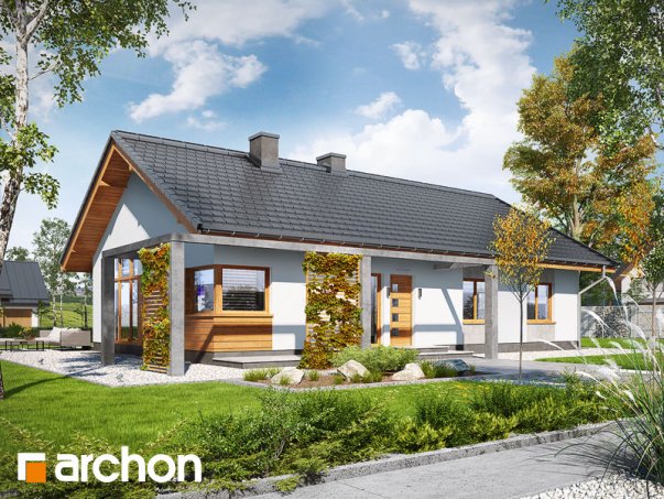 Проект дома Дом в мекинтошах (ВП) - 2 Одноэтажные дома в Киеве