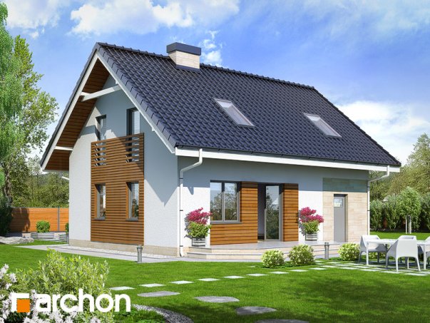 Проект дома Дом в бруснике 2 вер.2 - 2 С мансардным этажом дома в Киеве