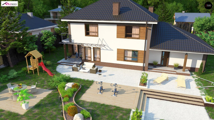 Проект дома Ux12 GL2 - 6 Двухэтажные дома в Киеве