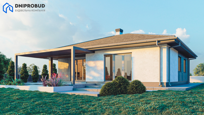 Проект дома DB 45 - 6 Одноэтажные дома в Киеве