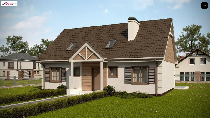 Проект дома U8 B 40 - 1 С мансардным этажом дома в Киеве