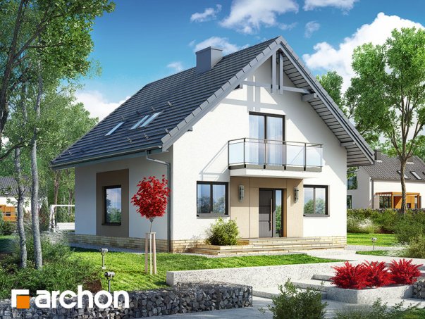 Проект дома Дом в рододендронах 21 (H) - 1 С мансардным этажом дома в Киеве