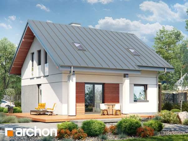 Проект дома Дом Миниатюрка (Н) вер.2 - 2 С мансардным этажом дома в Киеве