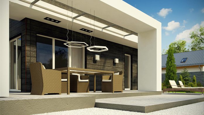 Проект дома Ux69 v1 - 7 Одноэтажные дома в Киеве