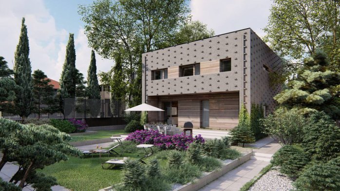 Проект дома Ux216 - 4 Двухэтажные дома в Киеве