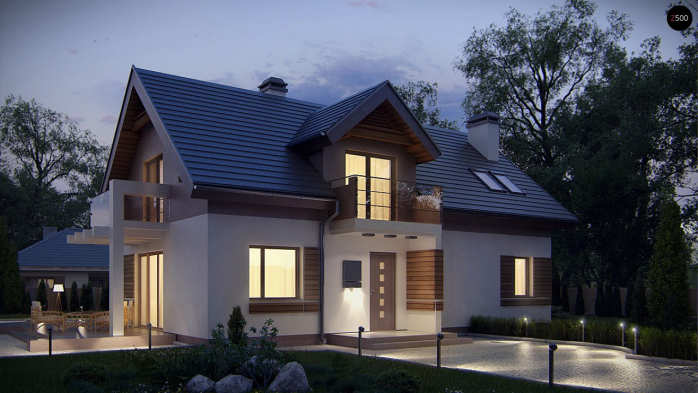 Проект дома U223 - 4 С мансардным этажом дома в Киеве