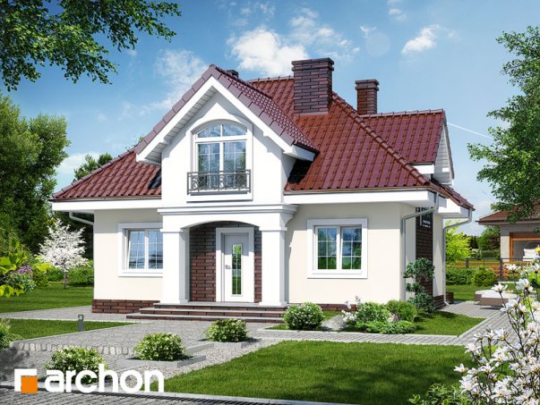 Проект дома Дом под белой акацией вер.2 - 1 С мансардным этажом дома в Киеве