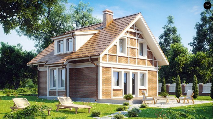 Проект дома U44 - 2 С мансардным этажом дома в Киеве