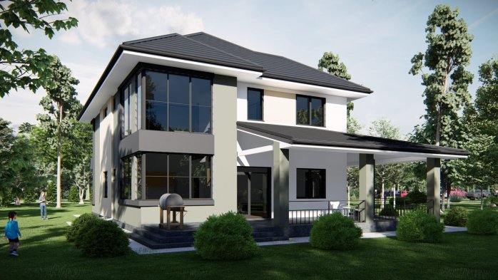 Проєкт будинку DBT 538 - Двоповерхові дома у Києві