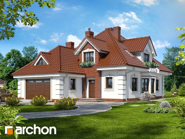 Проект дома Дом в орхидеях вер.2 - 1 С мансардным этажом дома в Киеве