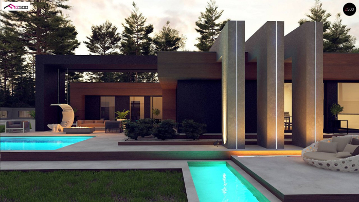 Проєкт будинку Ux158 - Одноповерхові дома у Києві