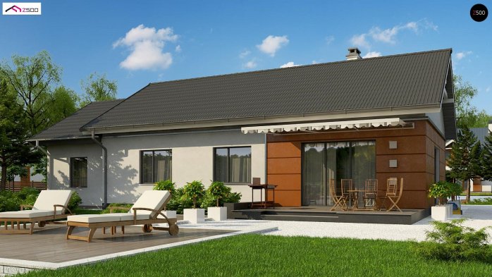 Проект дома U241 GP HB - 4 Одноэтажные дома в Киеве