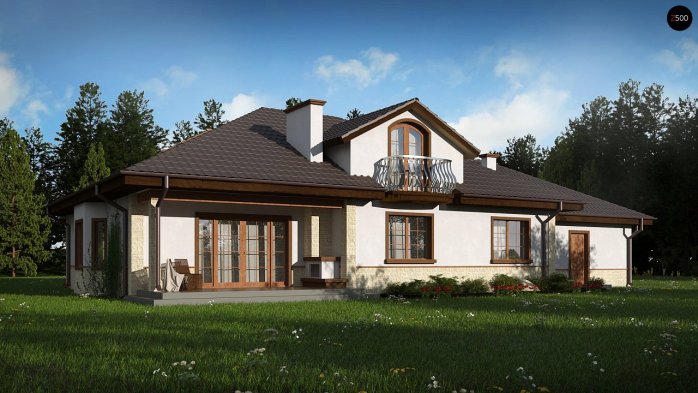 Проект дома U10 GL2 STU bk - 1 С мансардным этажом дома в Киеве