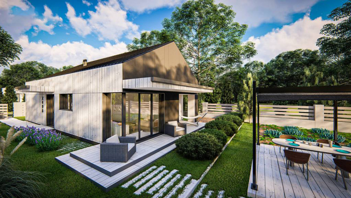 Проект дома U498 - 3 Одноэтажные дома в Киеве