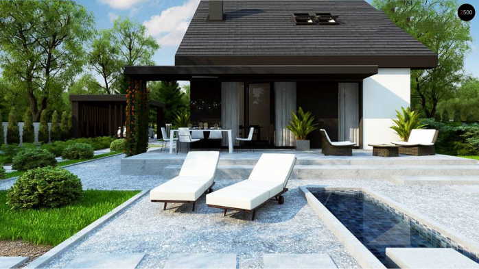 Проект дома U468 - 5 С мансардным этажом дома в Киеве