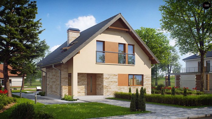 Проект дома U134 - 1 С мансардным этажом дома в Киеве