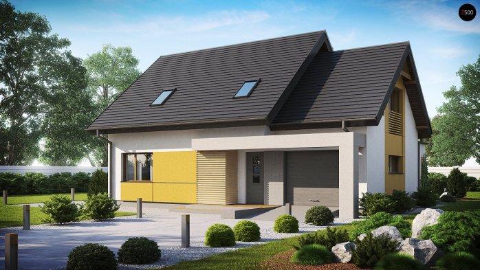 Проект дома U219 - 1 С мансардным этажом дома в Киеве