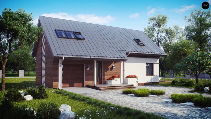 Проєкт будинку U226 - З мансардним поверхом дома у Києві