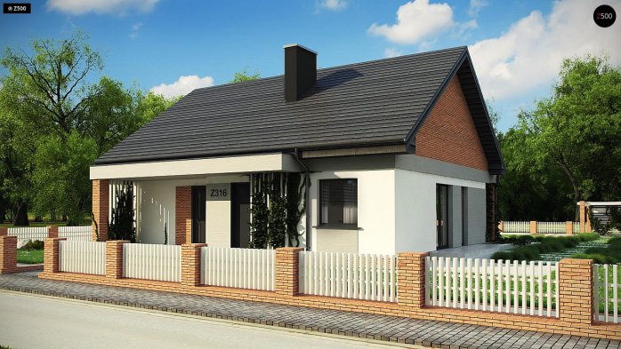 Проект дома U316 A - 1 Одноэтажные дома в Киеве