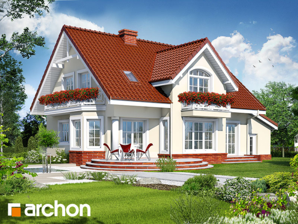 Проект дома Дом в мирабелле (Г) вер.2 - 2 С мансардным этажом дома в Киеве