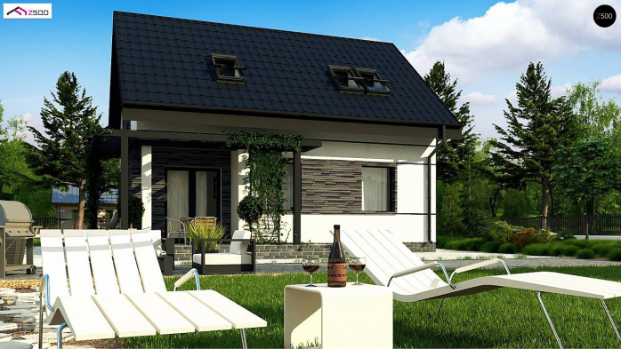 Проект дома U212 - 4 С мансардным этажом дома в Киеве