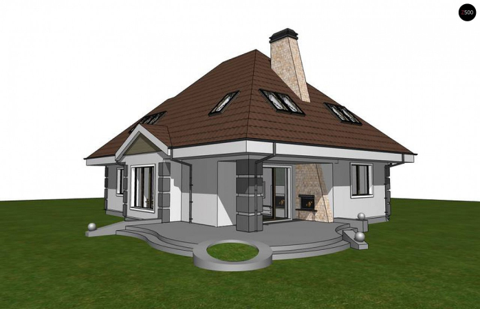 Проект дома U48 bG - 3 С мансардным этажом дома в Киеве
