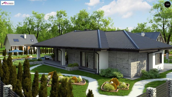 Проект дома U279 - 3 Одноэтажные дома в Киеве