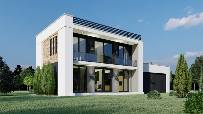 Проект дома DBT 227 - 8 Двухэтажные дома в Киеве