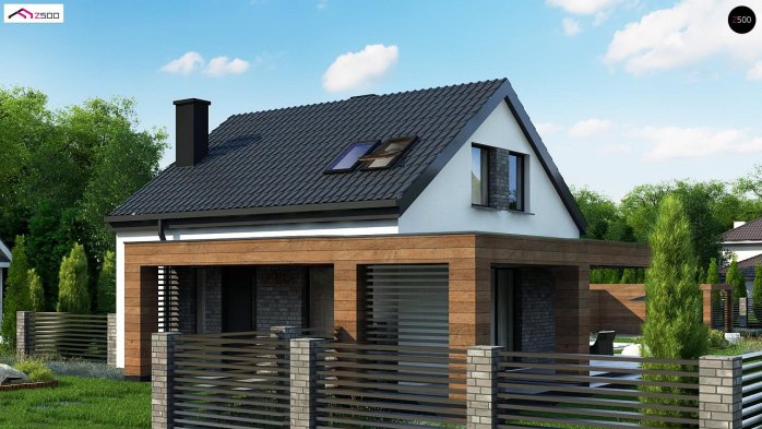 Проект дома U385 - 1 С мансардным этажом дома в Киеве