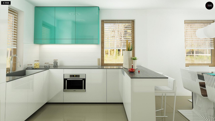 Проект дома U163 - 9 С мансардным этажом дома в Киеве