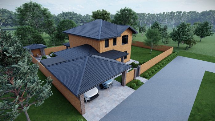 Проєкт будинку DBT 613 - Двоповерхові дома у Києві