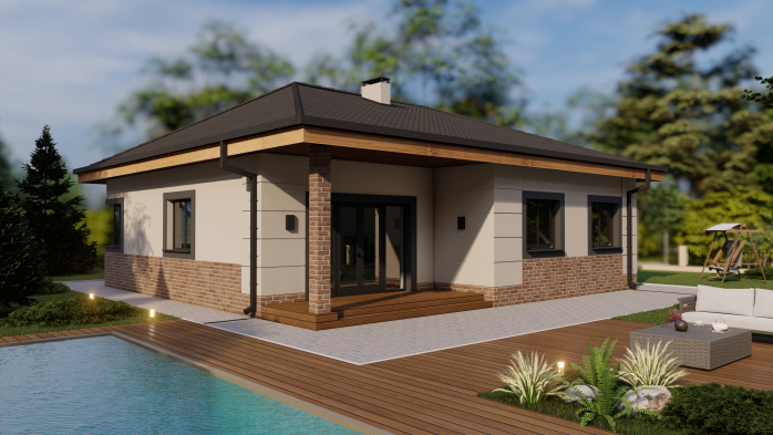 Проект дома Db 38 - 2 Одноэтажные дома в Киеве