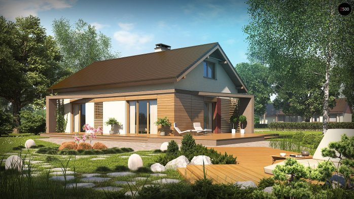 Проект дома U255 a - 2 С мансардным этажом дома в Киеве