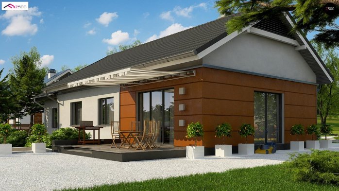 Проект дома U241 GP HB - 3 Одноэтажные дома в Киеве