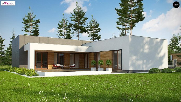 Проект дома Ux133 - 3 Одноэтажные дома в Киеве