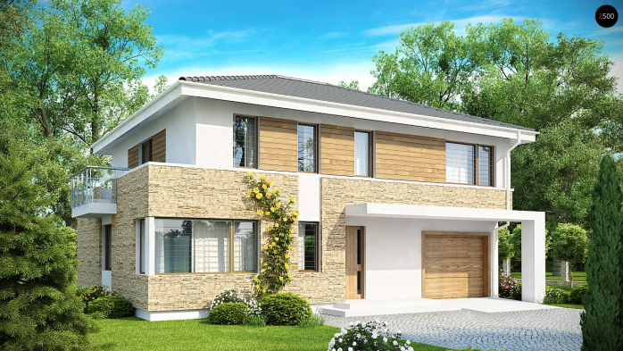 Проект дома Ux29 - 1 Двухэтажные дома в Киеве