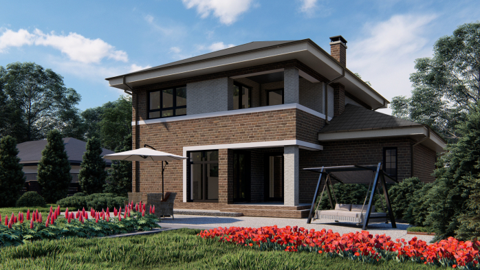 Проект дома Ux24 k - 4 Двухэтажные дома в Киеве
