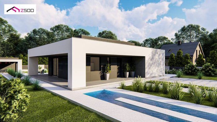 Проект дома Ux83 - 1 Одноэтажные дома в Киеве