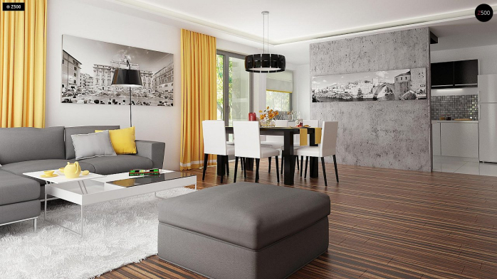 Проект дома Ux103 bG - 6 Одноэтажные дома в Киеве